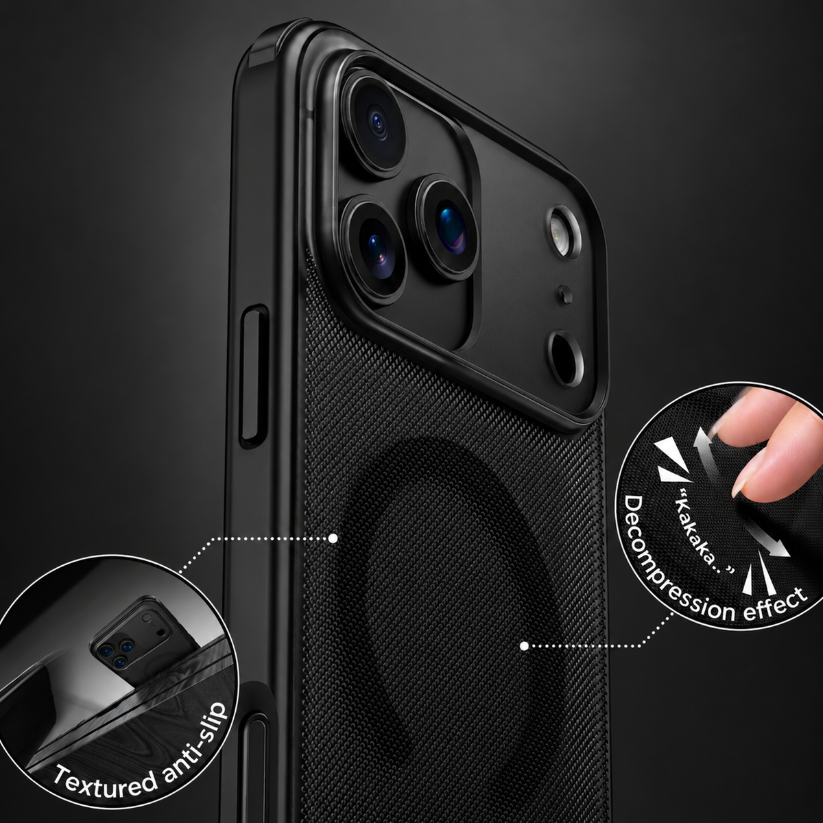 Spacething Snapmag MagSafe Case for iPhone 18 Pro Max - Black