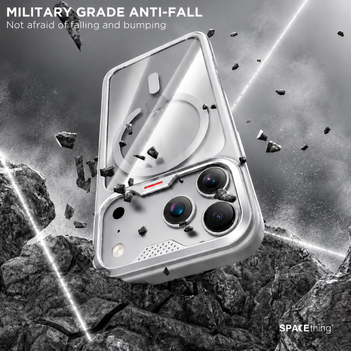 Spacething Titan Shield MagSafe Case for iPhone 18 Pro Max - Clear
