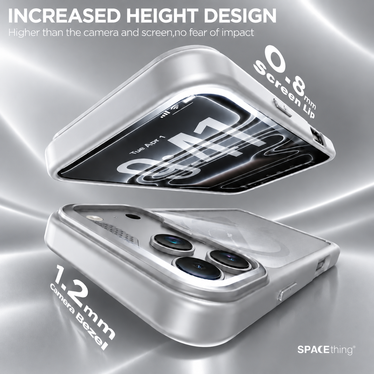 Spacething Titan Shield MagSafe Case for iPhone 18 Pro Max - Clear