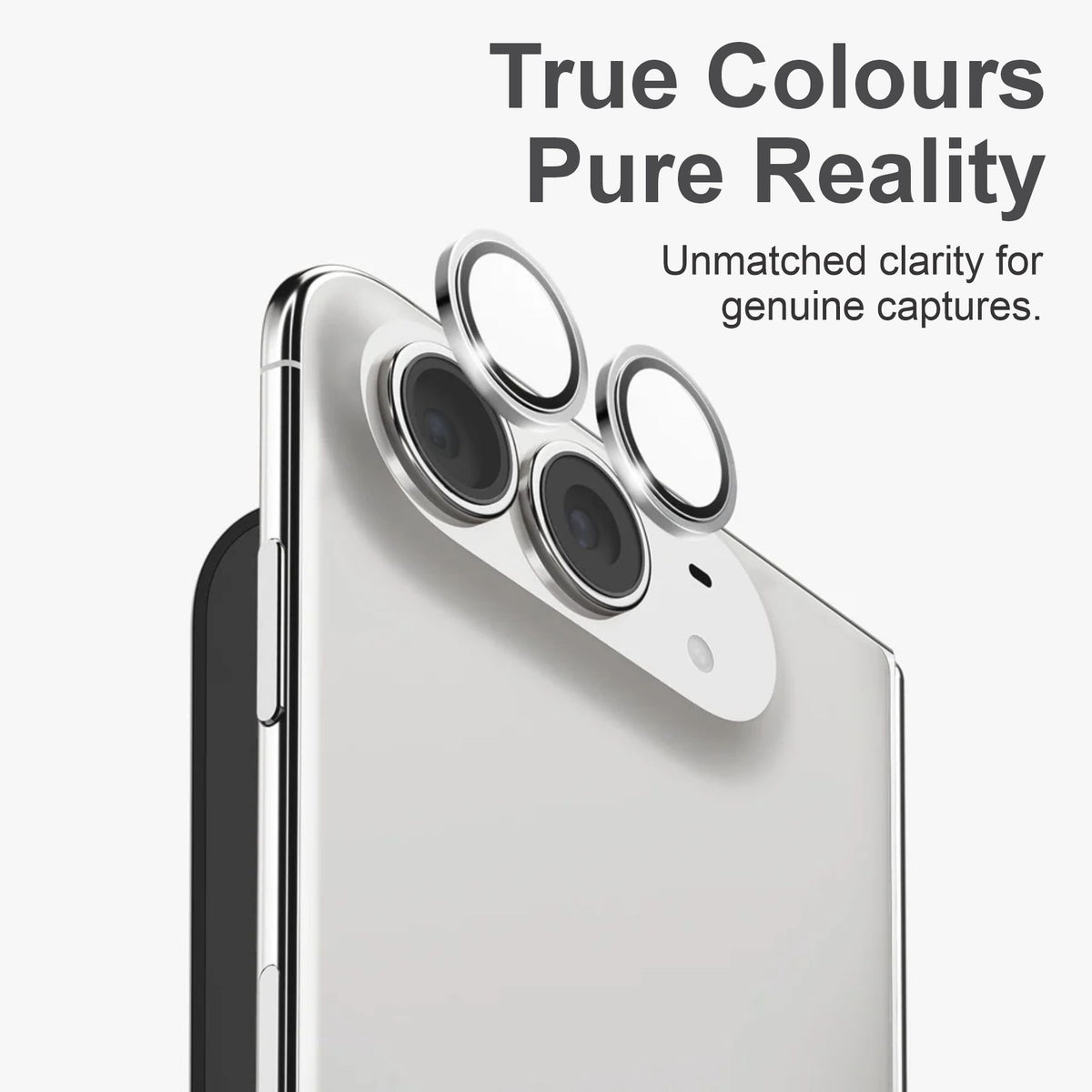 Spacething TITAN Camera Lens Protector for iPhone Duo - Silver