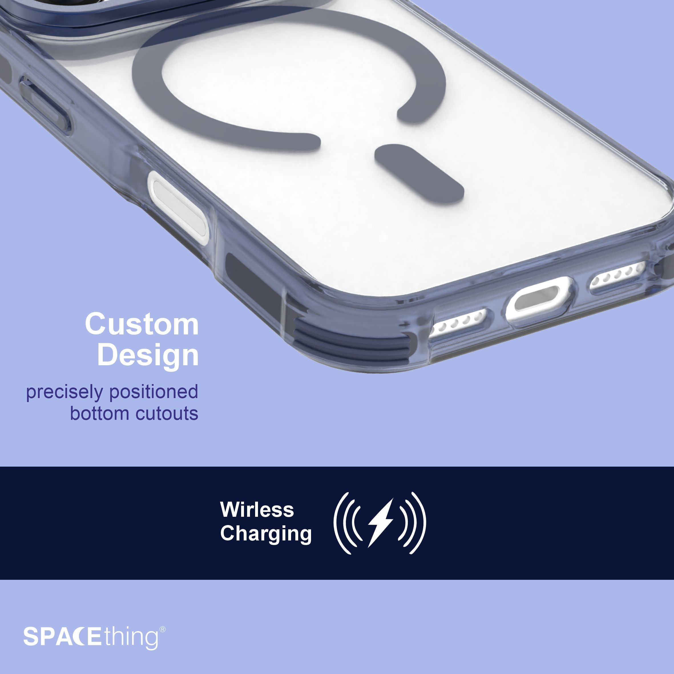 Spacething Helix Stand Case for iPhone 17 Pro Max - Blue