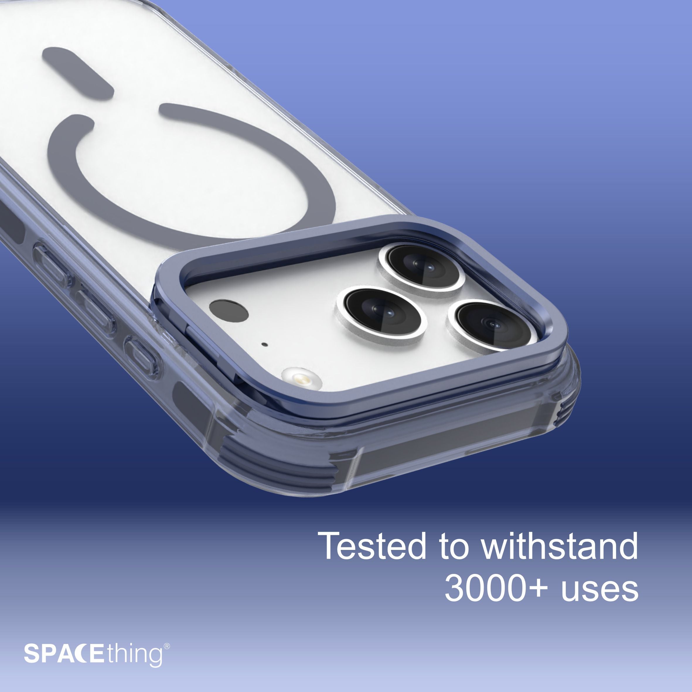 Spacething Helix Stand Case for iPhone 17 Pro Max - Blue