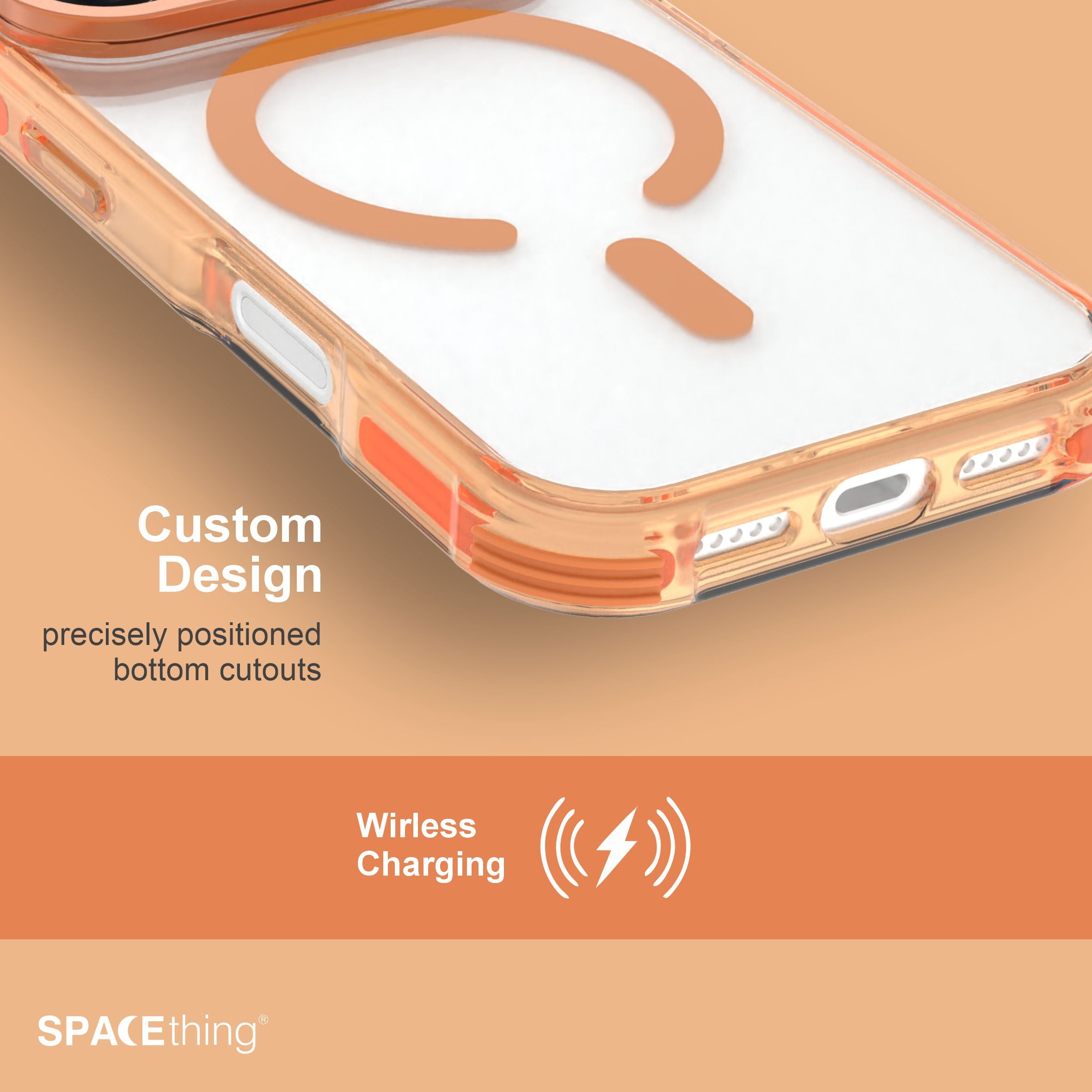 Spacething Helix Stand Case for iPhone 17 Pro Max - Orange