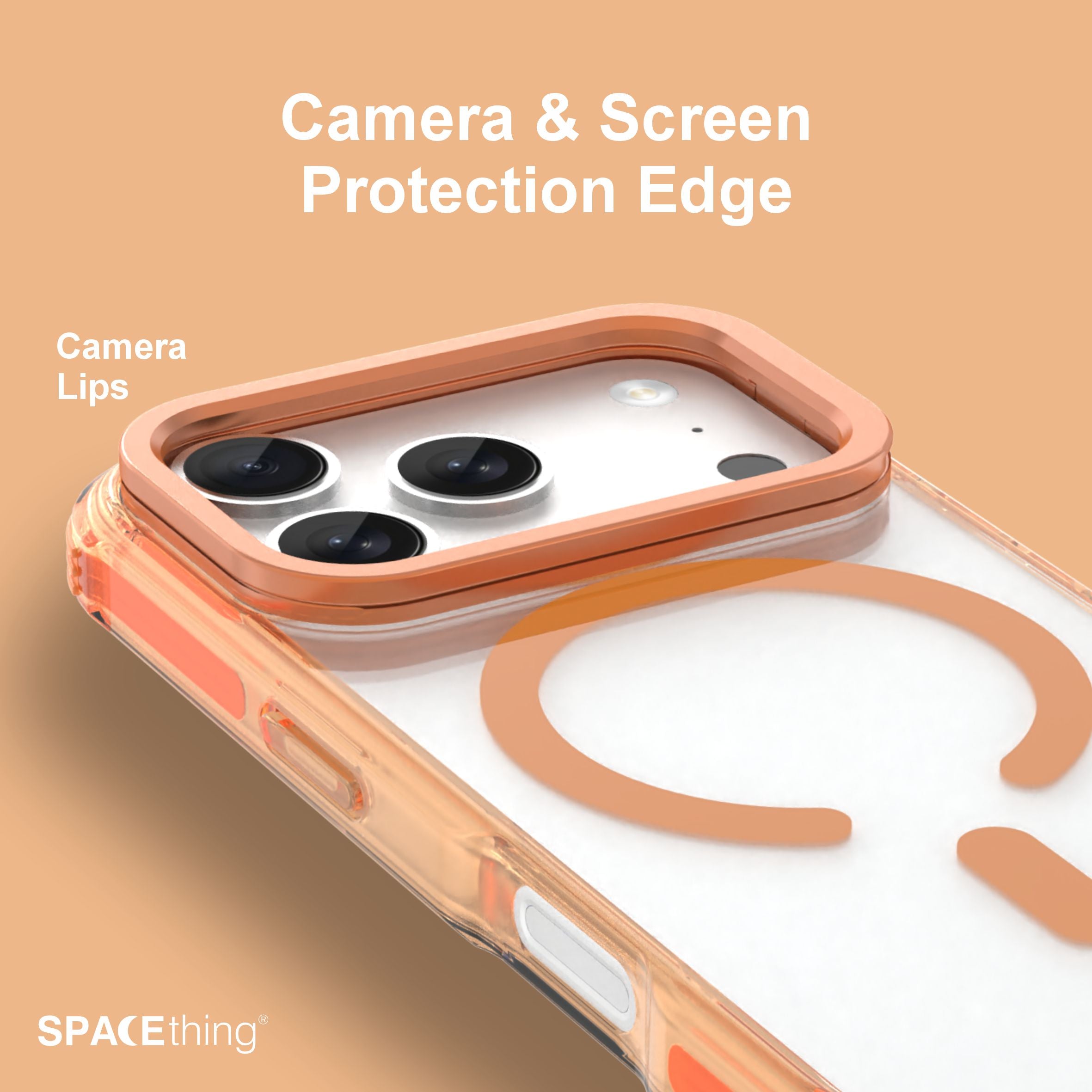 Spacething Helix Stand Case for iPhone 17 Pro Max - Orange