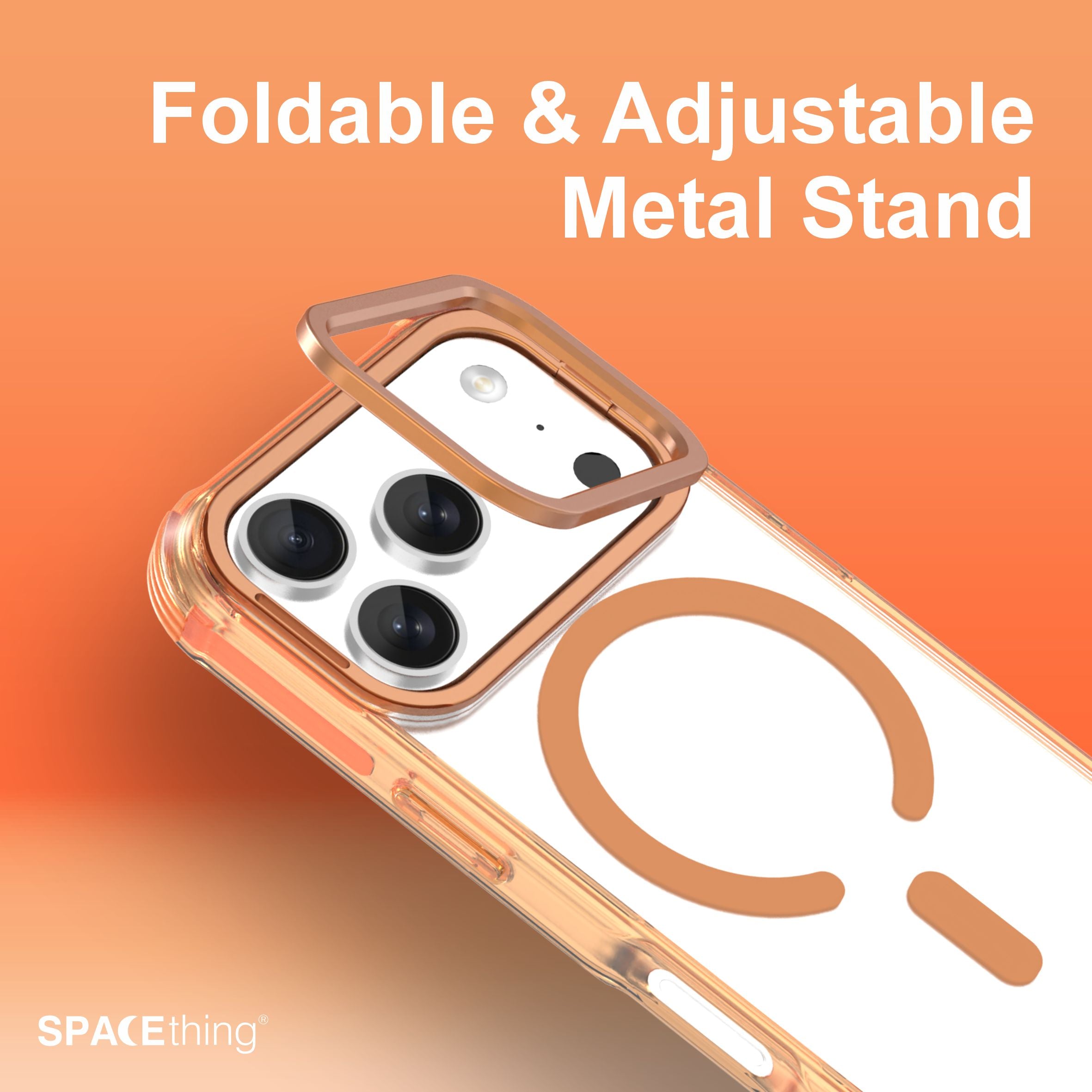 Spacething Helix Stand Case for iPhone 17 Pro Max - Orange