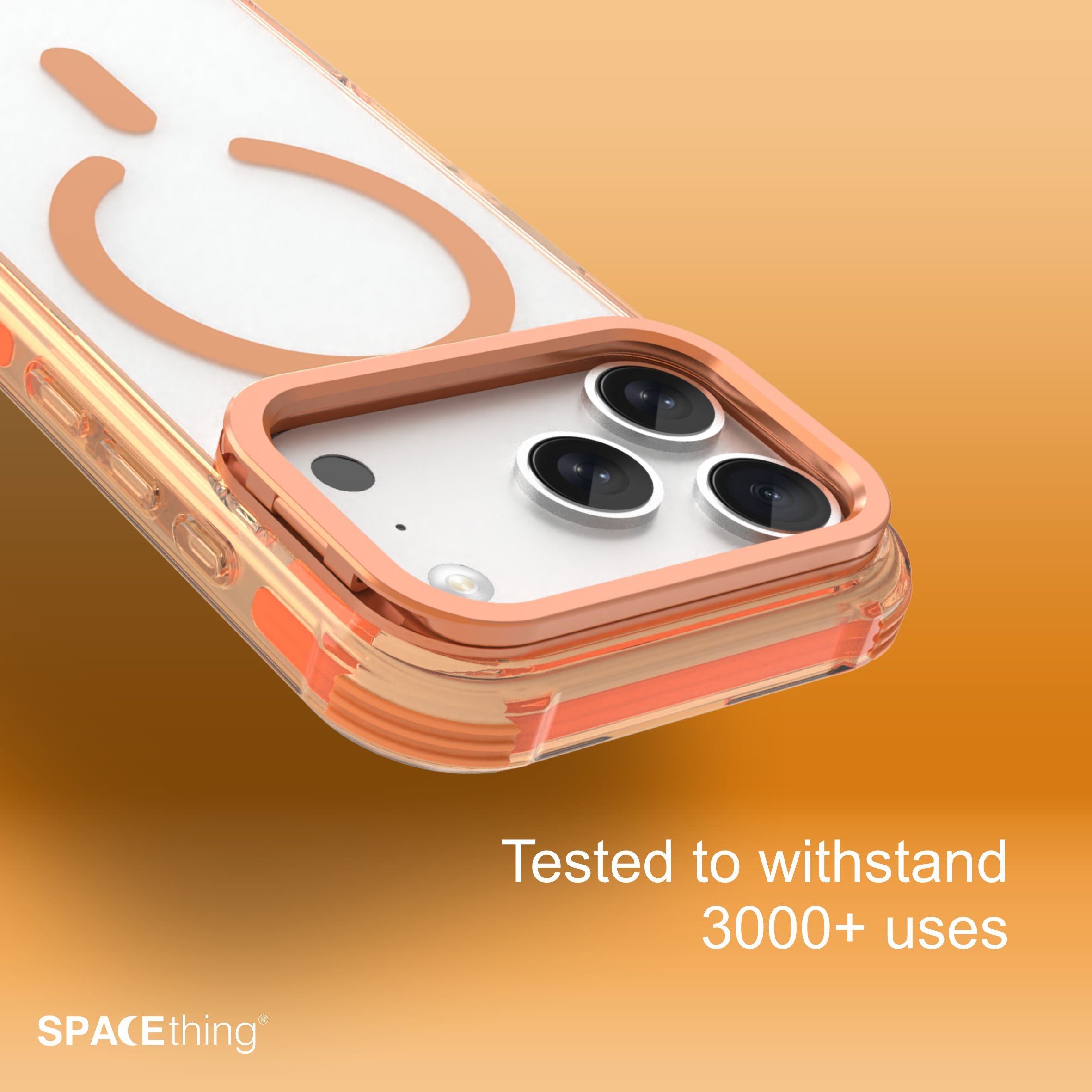 Spacething Helix Stand Case for iPhone 17 Pro Max - Orange