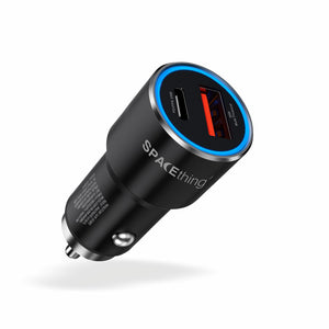 SPACETHING SPEED PRO 55W MAX CAR CHARGER COLOUR -BLACK
